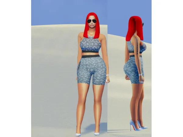Alpha NICKI MINAJ LOUIS VUITTON SET RE UP - The Sims 4 Custom Content