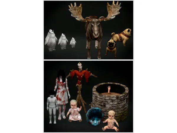 Alpha CLUTTER (10 ITEMS) by Jennifer Jennisims - The Sims 4 Custom Content