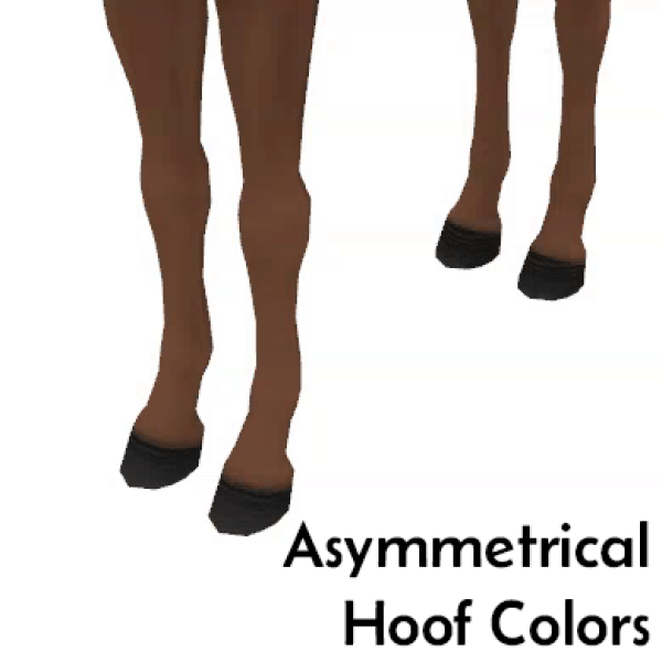 Maxis Match Asymmetrical Hoof Colors by simsfinds - The Sims 4 Custom Content