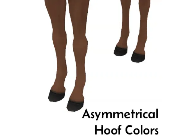 Maxis Match Asymmetrical Hoof Colors - The Sims 4 Custom Content