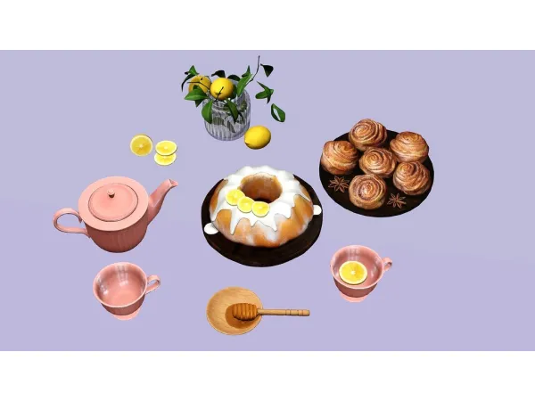 SugarSSims Ddaengsims Lemon Drop Set 4t3 - The Sims 3 Custom Content