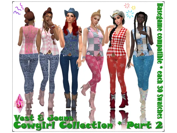 Maxis Match Cowgirl Collection Part 2 by Annett's Sims 4 Welt ASW - The Sims 4 Custom Content