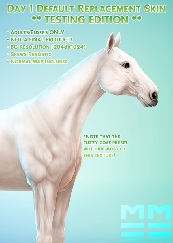 Maxis Match Default Replacement Horse Skin by simsfinds - The Sims 4 Custom Content