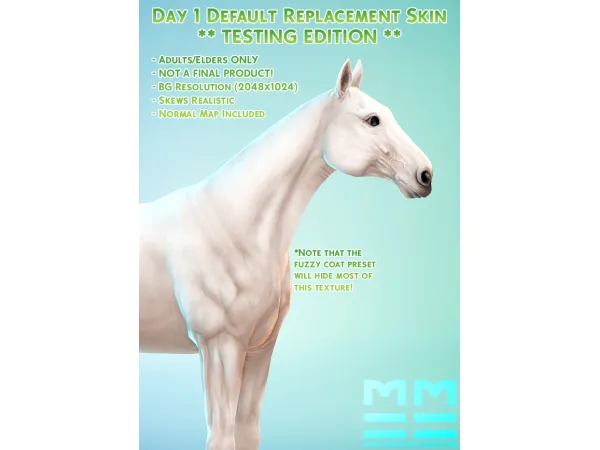 Maxis Match Default Replacement Horse Skin - The Sims 4 Custom Content