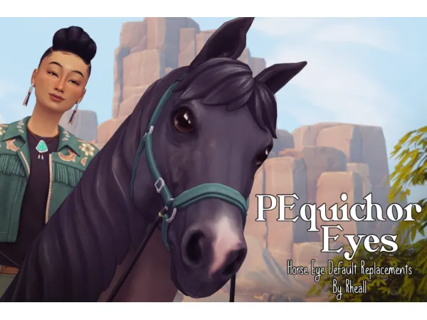 Maxis Match PEQUICHOR EYES DEFAULT EYE REPLACEMENTS FOR HORSES by rheallsim - The Sims 4 Custom Content