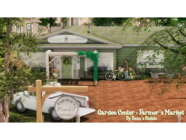 Maxis Match GARDEN CENTER FARMERS MARKET - The Sims 4 Custom Content