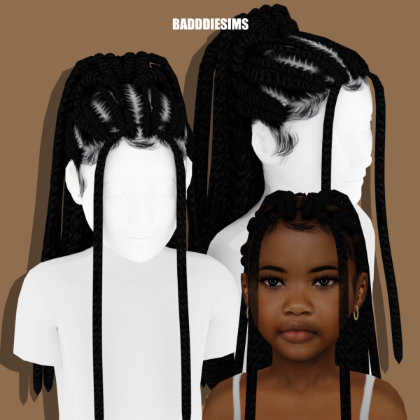 Mix IRMA HAIR CHILD VERSION by simsfinds - The Sims 4 Custom Content