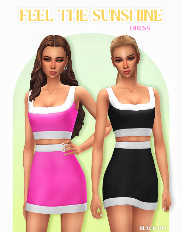 Maxis Match Feel The Sunshine Dress by simsfinds - The Sims 4 Custom Content