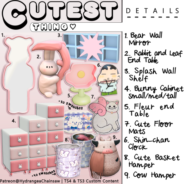 Cutest Thing Set by simsfinds - The Sims 3 Custom Content