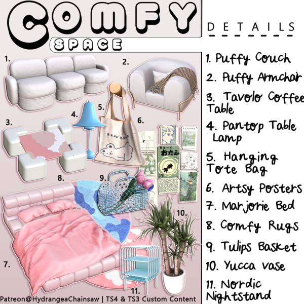 ComfySpace by simsfinds - The Sims 3 Custom Content