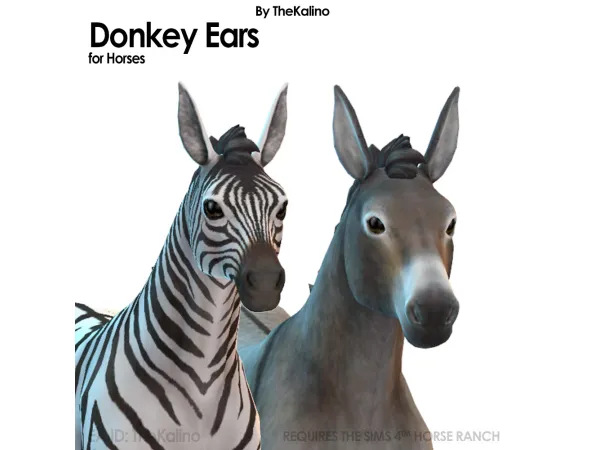 Maxis Match Donkey Ears - The Sims 4 Custom Content