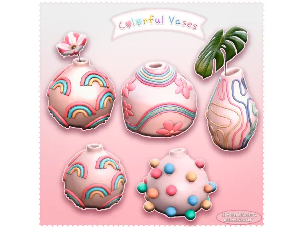 Colorful Vases - The Sims 3 Custom Content