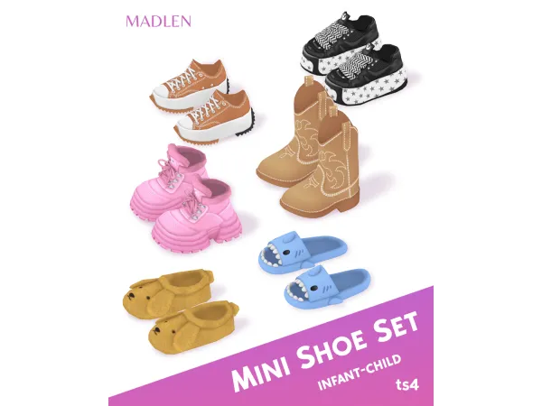 Maxis Match Mini Shoe Set by Madlen - The Sims 4 Custom Content