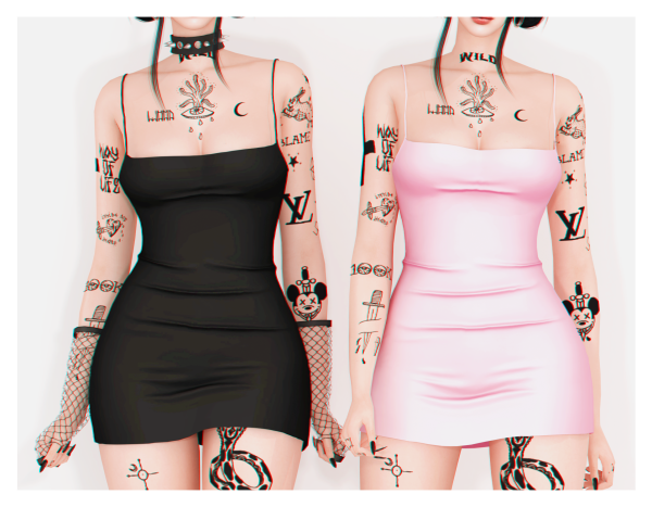 Alpha Lucid Dress by plbsims - The Sims 4 Custom Content