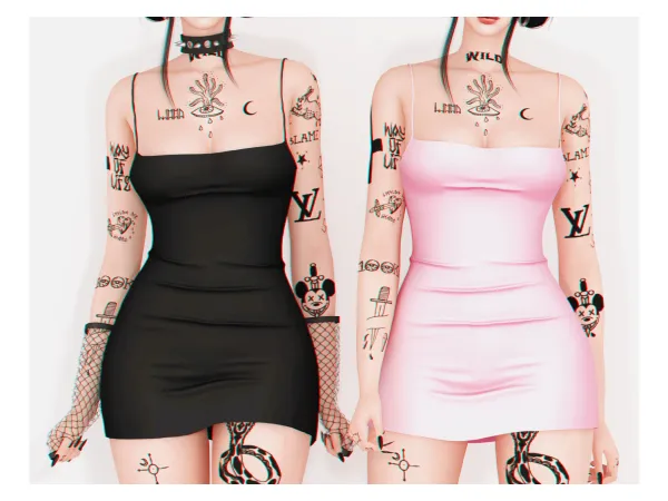 Alpha Lucid Dress - The Sims 4 Custom Content