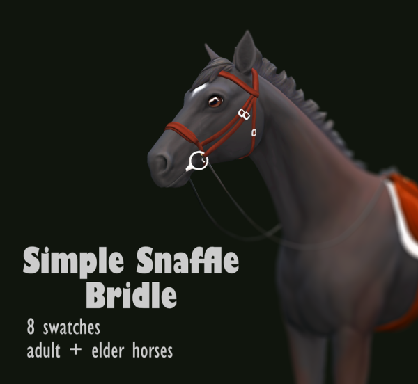 Maxis Match Simple Snaffle Bridle by simsfinds - The Sims 4 Custom Content