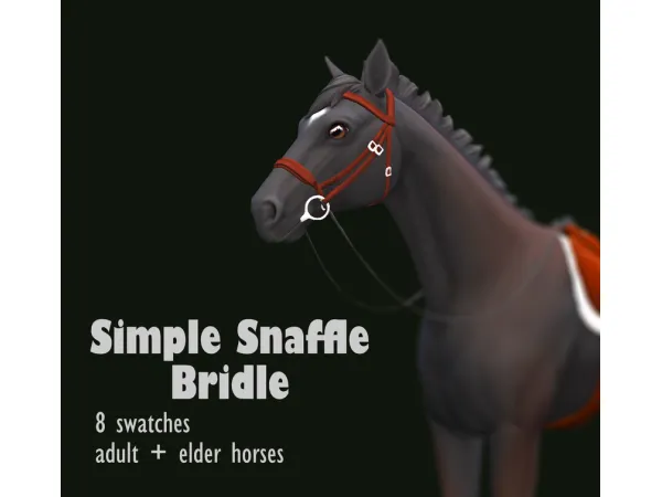 Maxis Match Simple Snaffle Bridle by Sweetpea's CC - The Sims 4 Custom Content