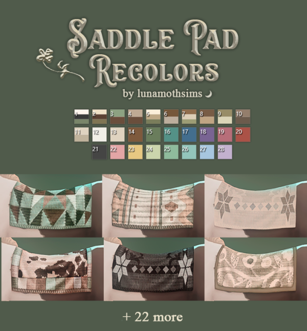 Maxis Match Saddle Pad Recolors by simsfinds - The Sims 4 Custom Content