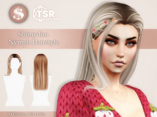 Alpha S4 Shimydim Nymph Hairstyle Butterfly Clips Child Naturals Unnaturals - The Sims 4 Custom Content