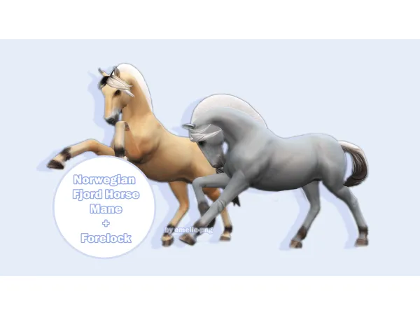Maxis Match Norwegian Fjord Horse Mane Forelock - The Sims 4 Custom Content