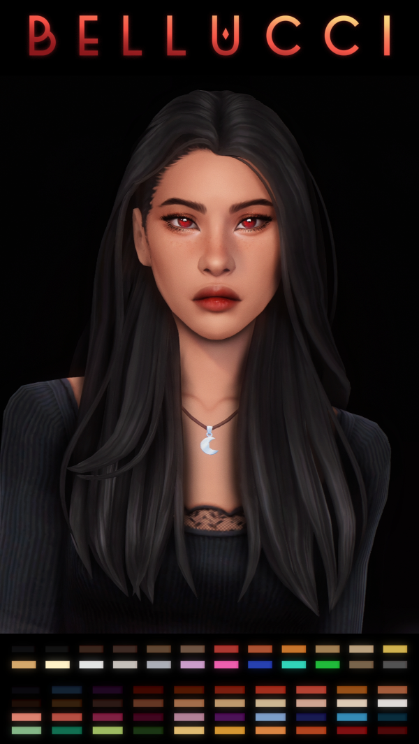Maxis Match Bellucci Hair by simsfinds - The Sims 4 Custom Content