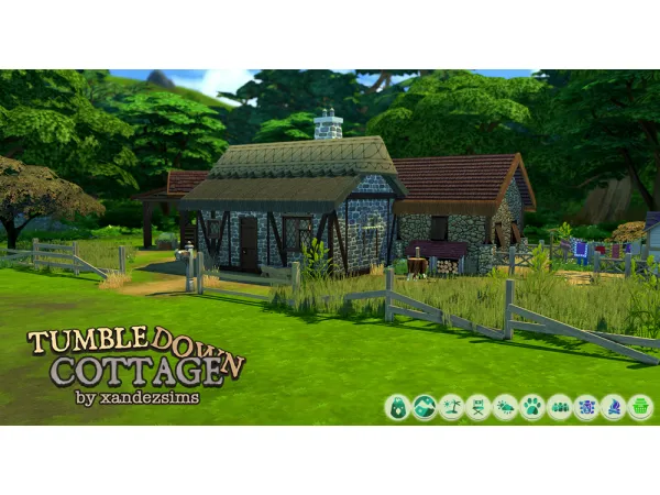 Maxis Match Build Tumbledown Cottage - The Sims 4 Custom Content