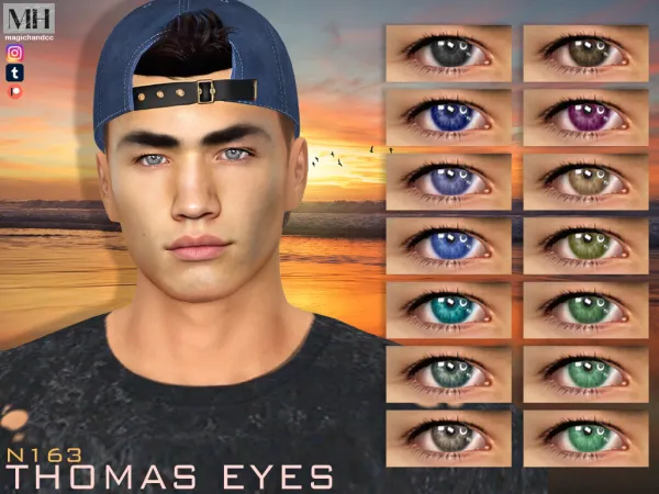 Alpha Thomas Eyes N163 by magichandcc - The Sims 4 Custom Content