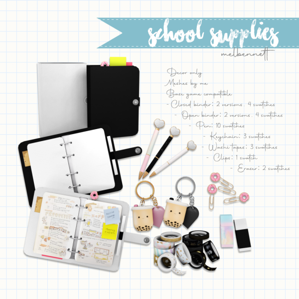 Alpha School Supplies Collection by melbennett - The Sims 4 Custom Content