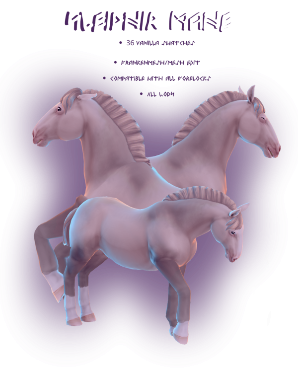 Maxis Match Sleipnir mane by simsfinds - The Sims 4 Custom Content