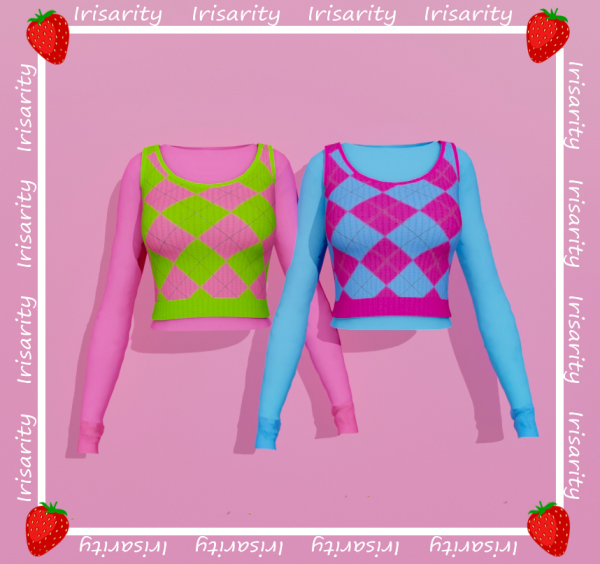 Alpha Peyton Blouse and Vest by simsfinds - The Sims 4 Custom Content