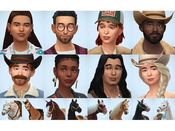 Maxis Match Townies Pack H (for Horses) - The Sims 4 Custom Content