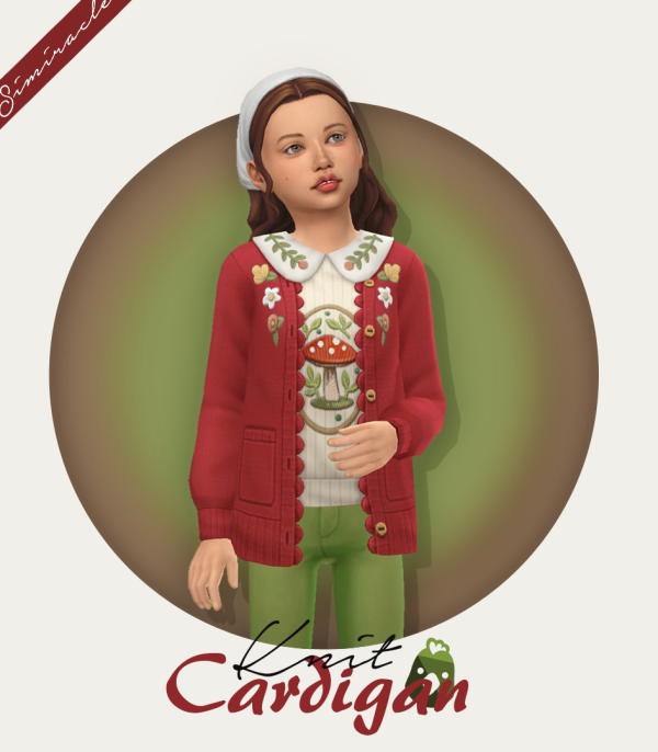 Maxis Match Knit Cardigan Kids Version by simsfinds - The Sims 4 Custom Content
