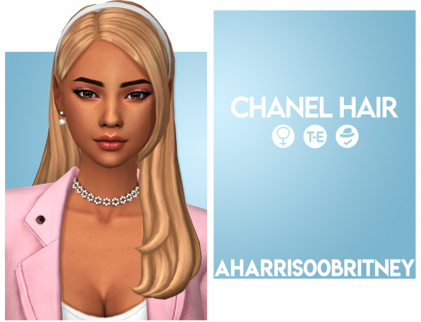 Maxis Match Chanel Hair by simsfinds - The Sims 4 Custom Content