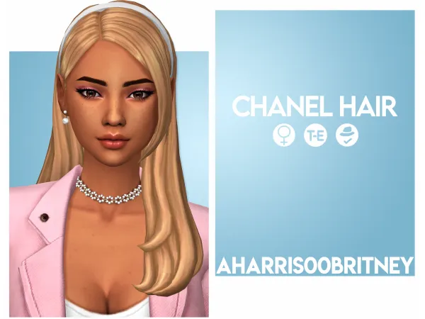 Maxis Match Chanel Hair by aharris00britney - The Sims 4 Custom Content