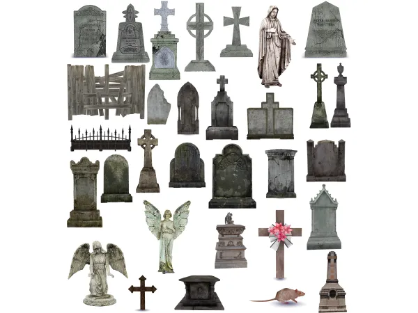Alpha Cemetery statues and tombs(32 ITEMS) by Jennifer Jennisims - The Sims 4 Custom Content