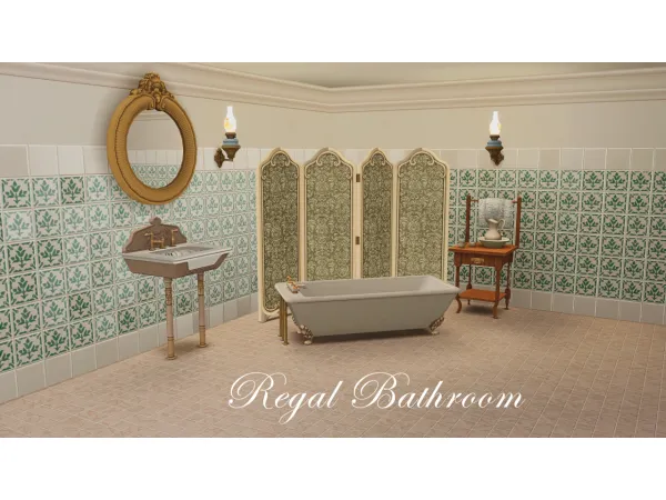 Maxis Match CONVERSION REGAL BATHROOM - The Sims 4 Custom Content