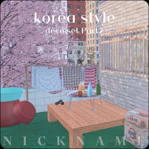 Alpha Korea style deco set part 2 by simsfinds - The Sims 4 Custom Content