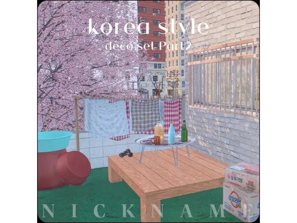 Alpha Korea style deco set part 2 - The Sims 4 Custom Content