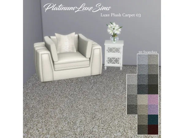 Mix Luxe Plush Carpet 03 by PlatinumLuxeSims - The Sims 4 Custom Content