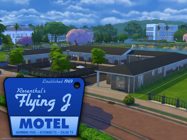 Maxis Match Flying J Motel by badgraph1csghost - The Sims 4 Custom Content