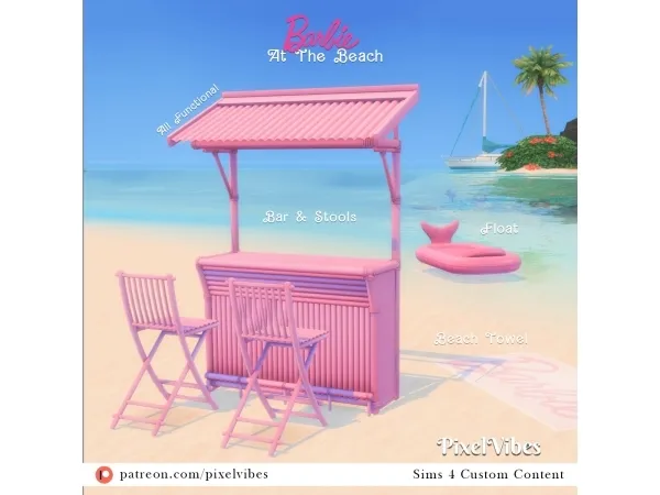 Alpha Barbie At The Beach - The Sims 4 Custom Content