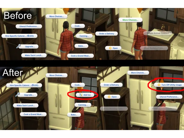 Maxis Match Country Kitchen Kit Fridge Off the Grid Fix by Sabriajin - The Sims 4 Custom Content