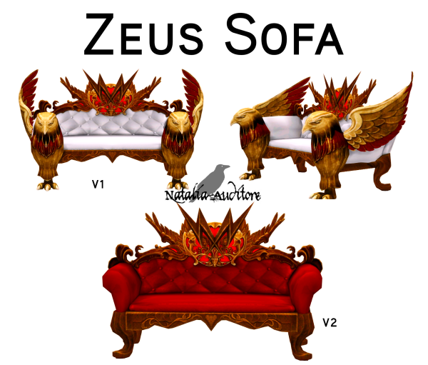 Maxis Match Zeus sofa Auditore by simsfinds - The Sims 4 Custom Content