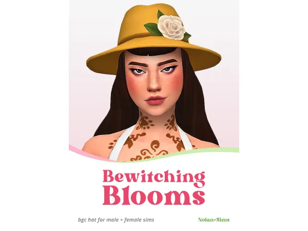 Maxis Match Bewitching Blooms Hat Sims by Nolan - The Sims 4 Custom Content