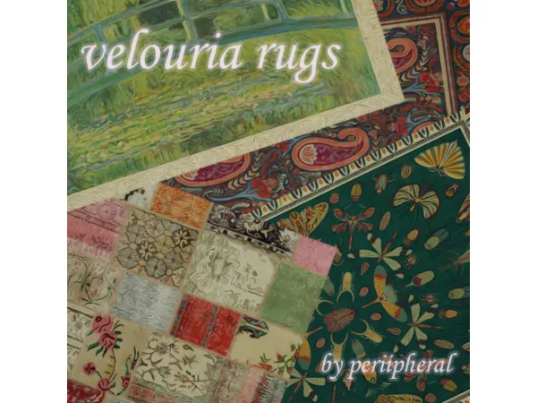 Mix velouria rugs - The Sims 4 Custom Content
