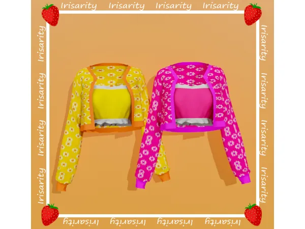 Alpha Melanie Cardigan by Irisarity - The Sims 4 Custom Content