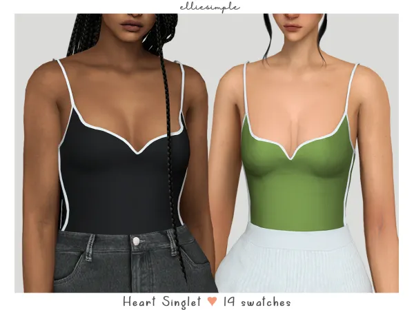 Alpha elliesimple heart singlet (early access) by elliesimple - The Sims 4 Custom Content