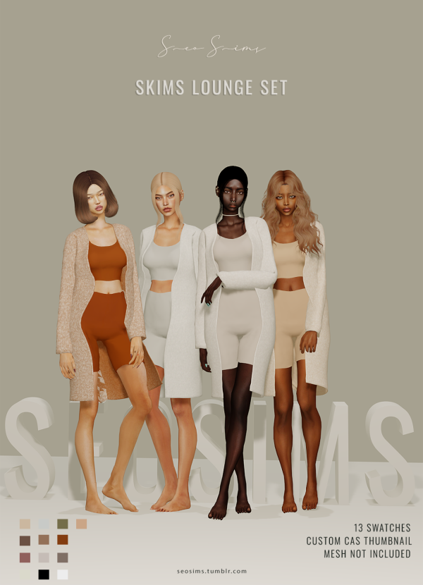 Alpha SKIMS LOUNGE SET by simsfinds - The Sims 4 Custom Content