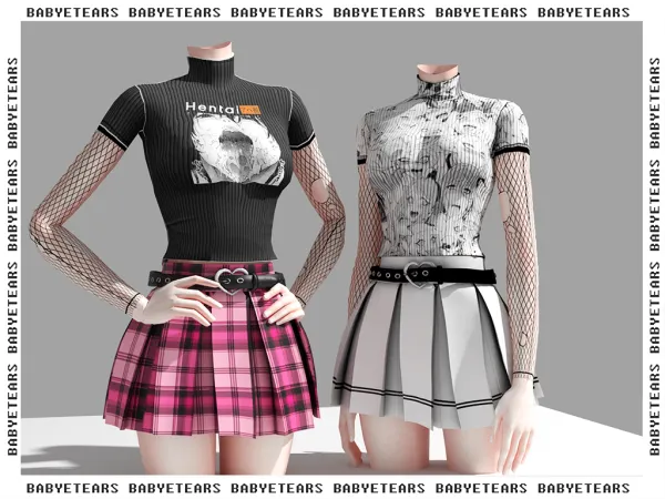 Heart skirt / Turtle rockballer - Set - Babyetears