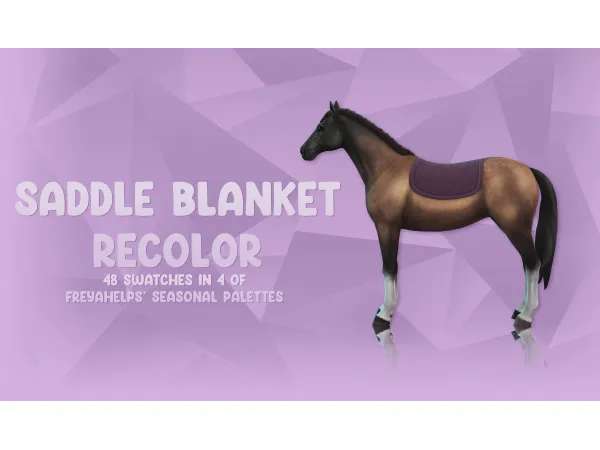 Maxis Match Saddle Blanket Recolor by Ibael - The Sims 4 Custom Content